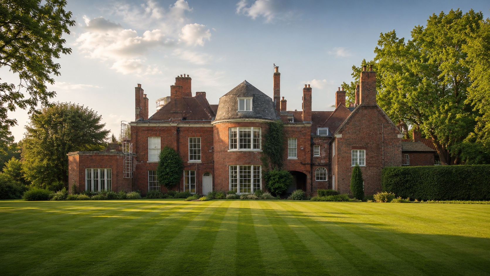 Rear grounds at West Retford Hall