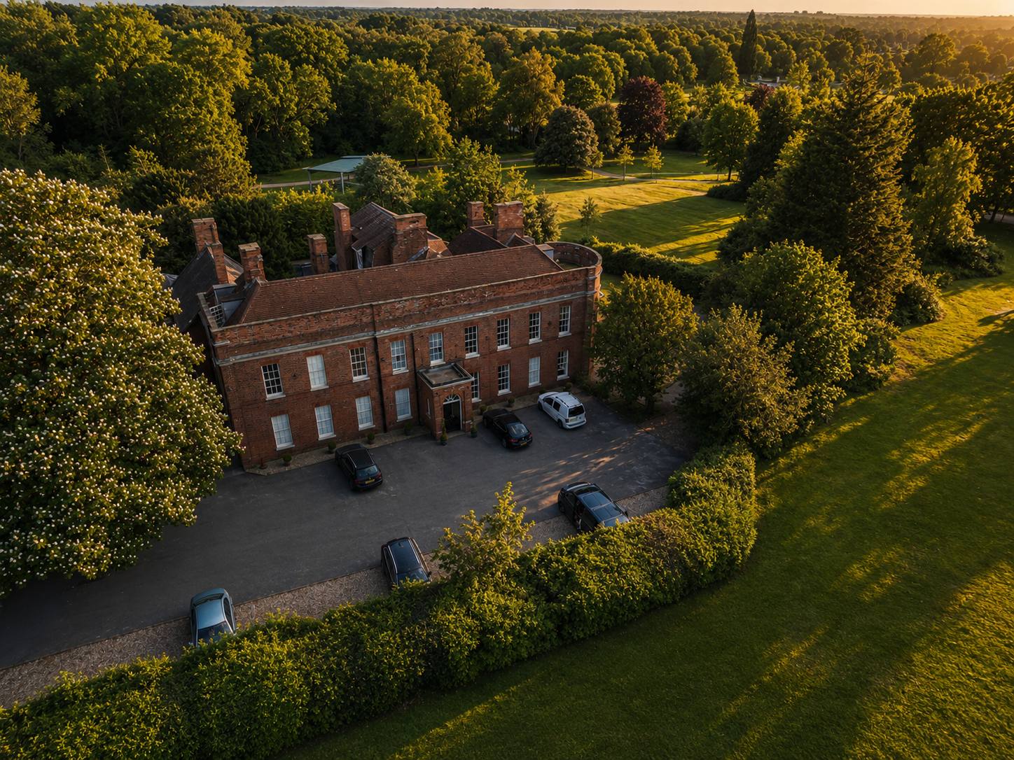West Retford Hall parking and surrounding grounds